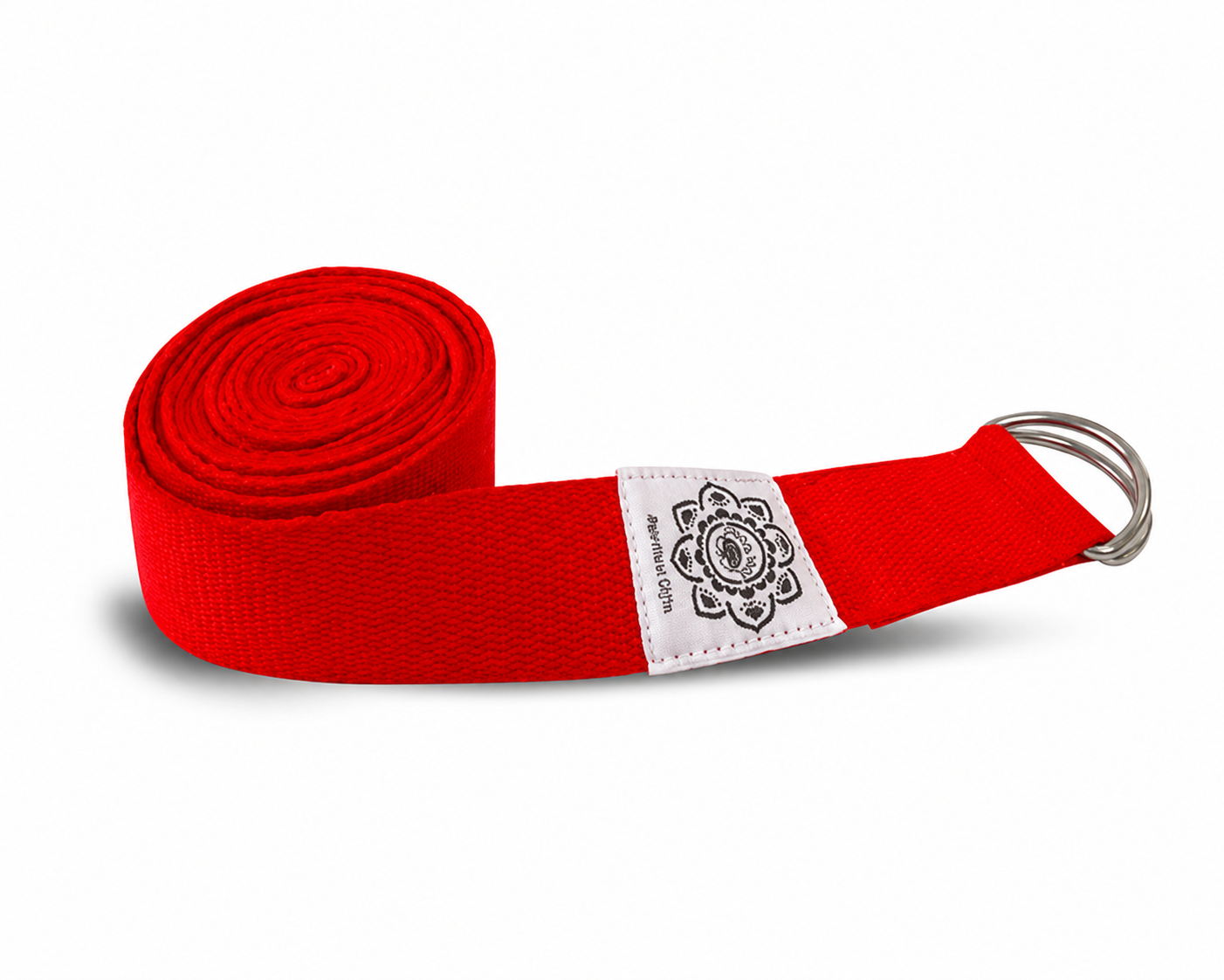 Yoga Ιμάντας D-ring - βαμβάκι - red  Διαστάσεις: 2.5 m x 3,8 cm