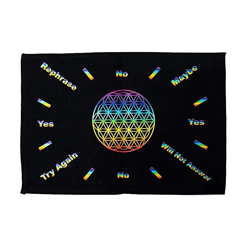 Pendulum Mat “Flower of Life” - Χάρτης Μαντείας για Εκκρεμές-πολύχρωμο Διαστάσεις : 20 x33εκ - mykarma.gr