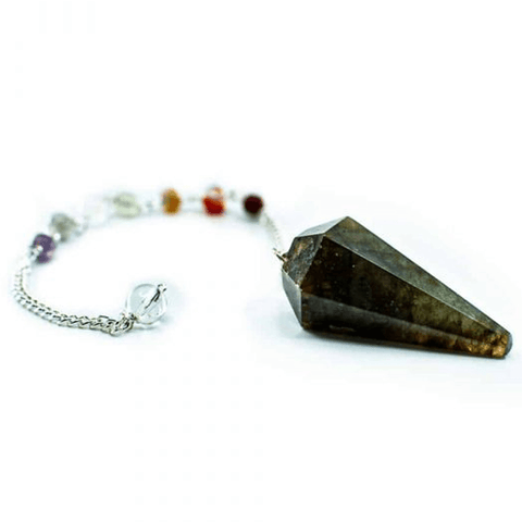 Εκκρεμές (Pendulum) από Λαβραδορίτη (Labradorite) & Αλυσίδα με Πολύτιμους Λίθους Διαστάσεις: 4.5cm Βάρος: 24g