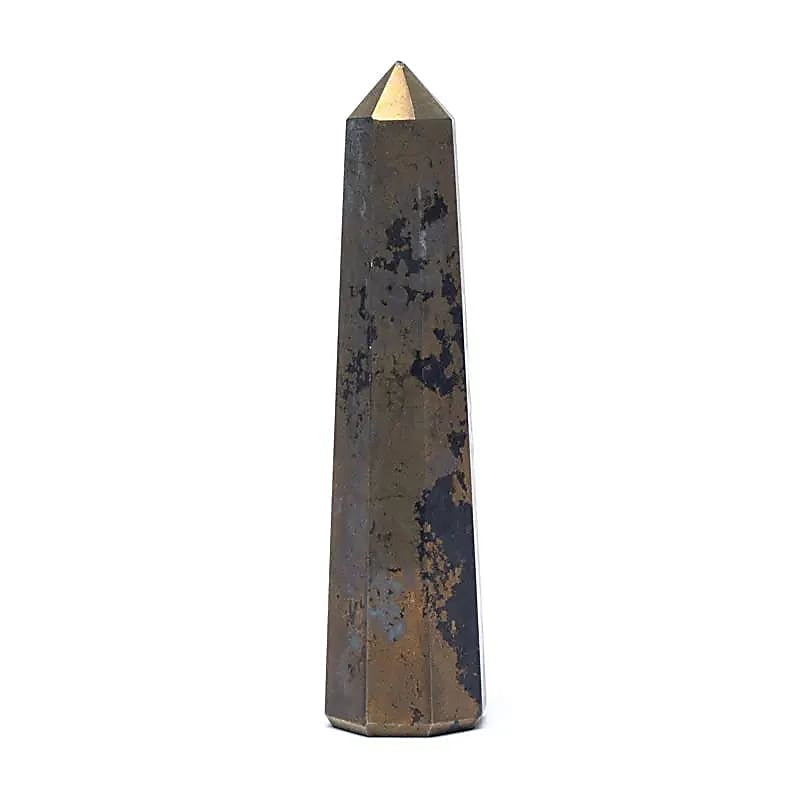 Φυσικό ορυκτό πέτρωμα-Οβελίσκος (Obelisk) Πυρίτης (Pyrite) Διαστάσεις: 8 x 2 cm - mykarma.gr