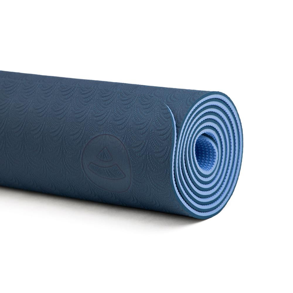 Bodhi Στρώμα για Yoga & Pilates - TPE Lotus Pro - blue/light blue  183 x 60 cm, 6 mm