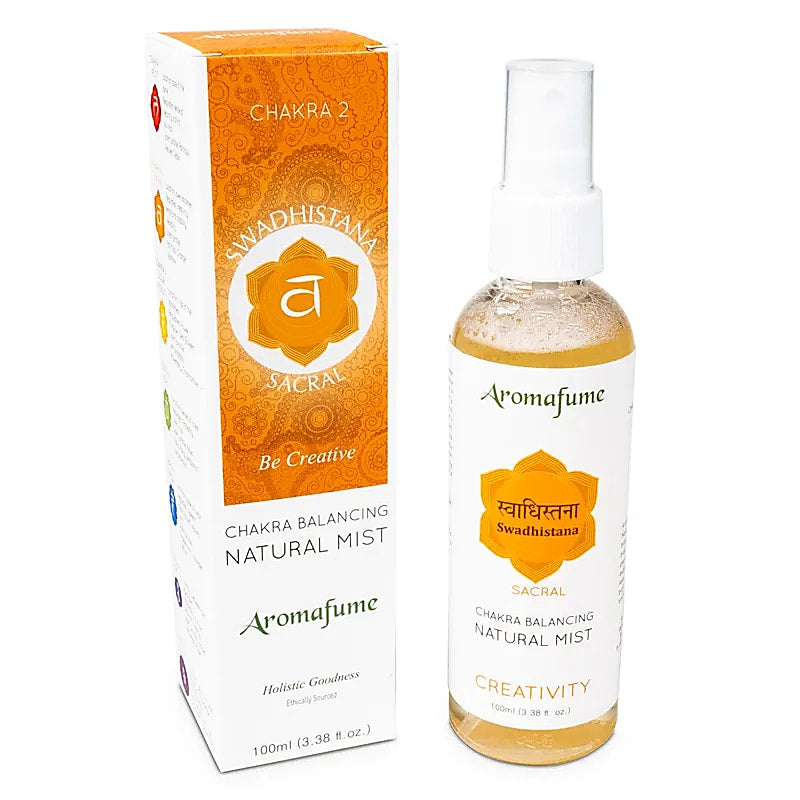 Air Freshener Spray «2o Chakra Sacral Svadhishthana»-Φυσικό Σπρέι δωματίου για καθαρισμό χώρου - καθαρισμός αύρας - με αιθέρια έλαια  100 ml | Αιθέριο Έλαιο - mykarma.gr