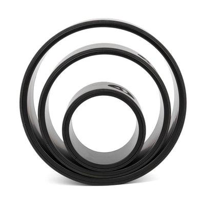 Bodhi - Set με 3 Yoga Wheel Samsara PU Rubber Black-Τροχοί Γιόγκα Block σε 3 μεγέθη 15 x 33 cm,25 x 13 cm,33 x 13 cm - mykarma.gr