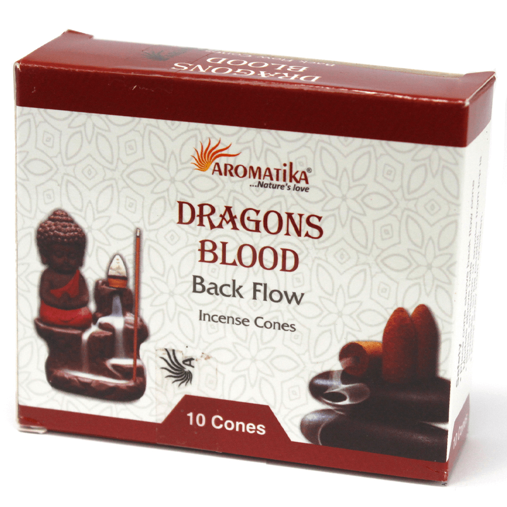 Κώνοι θυμιάματος αναστροφής ροής Backflow - Dragon's Blood Βάρος: 30 g Περιεχει 10 κώνους - mykarma.gr