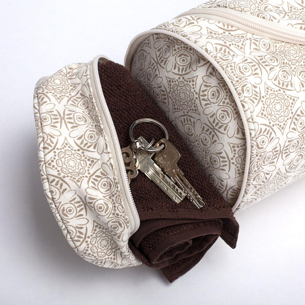 Bodhi Yoga Asana Mat Bag Maharaja - Τσάντα Μεταφοράς για στρώμα “Madurai” - βαμβάκι - ecru Διαστάσεις 60 cm - mykarma.gr