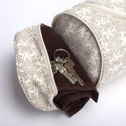 Bodhi Yoga Asana Mat Bag Maharaja - Τσάντα Μεταφοράς για στρώμα “Madurai” - βαμβάκι - ecru Διαστάσεις 60 cm - mykarma.gr