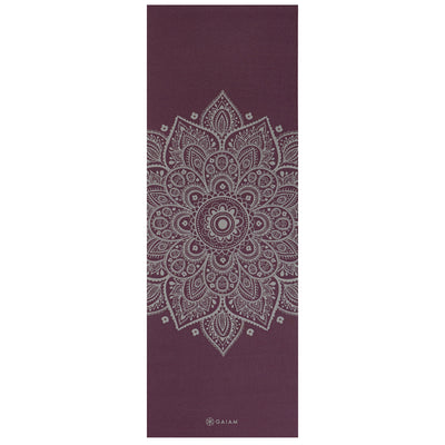 Gaiam Premium Στρώμα Yoga Plum Sundial Flower Διαστάσεις: Μήκος: 173 εκ Πλάτος: 61 εκ Πάχος: 5 mm - mykarma.gr