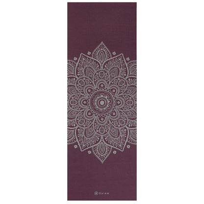 Gaiam Premium Στρώμα Yoga Plum Sundial Flower Διαστάσεις: Μήκος: 173 εκ Πλάτος: 61 εκ Πάχος: 5 mm - mykarma.gr