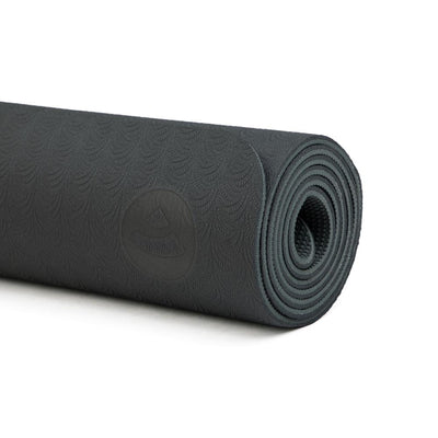 Bodhi Στρώμα για Yoga & Pilates - TPE Lotus Pro - black/silver grey  183 x 60 cm, 6 mm - mykarma.gr