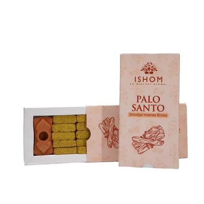 Palo Santo Smudge Θυμίαμα από καθαρή σκόνη ξύλου Palo Santo του Περού - Το καλύτερο για τον καθαρισμό χώρου & την αφαίρεση της αρνητικής ενέργειας - 15 τουβλάκια & βάση - mykarma.gr