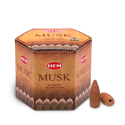 HEM backflow Κώνοι – Άρωμα Μόσχου Musk – 40 Κώνοι - mykarma.gr
