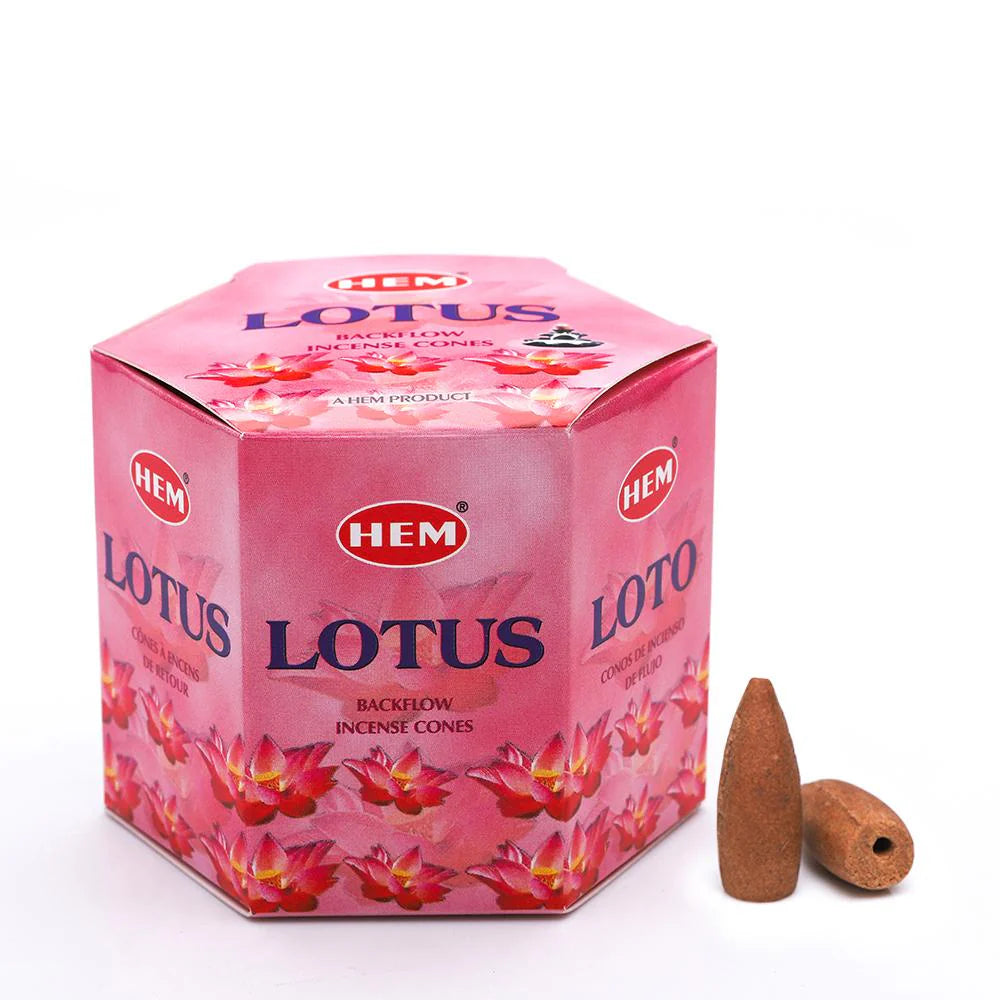 HEM backflow Κώνοι – Άρωμα Λωτού Lotus – 40 Κώνοι - mykarma.gr