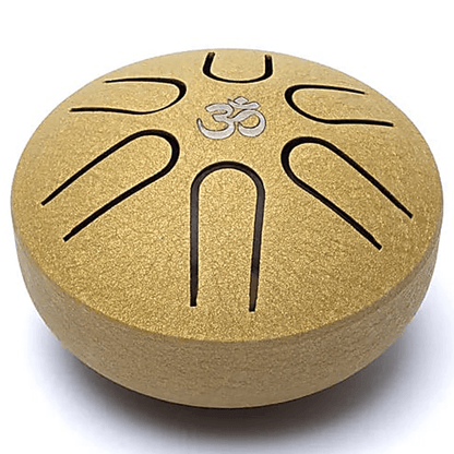 Μικρό Τύμπανο γλώσσας (Mini Tongue Drum) “Hluru” (6 notes A-major) με σφυρί Διαστάσεις: 7,5 cm  120 g - mykarma.gr