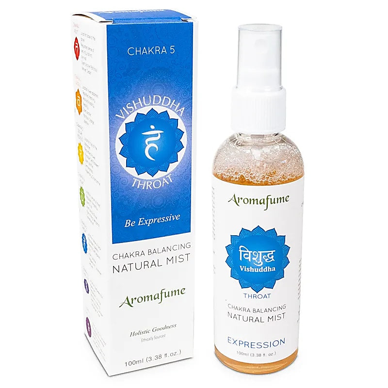 Air Freshener Spray «5o Chakra Throat Vishuddha»-Φυσικό Σπρέι δωματίου για καθαρισμό χώρου - καθαρισμός αύρας - με αιθέρια έλαια  100 ml | Αιθέριο Έλαιο - mykarma.gr