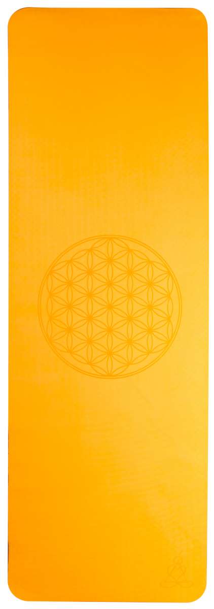 Ecofriendly Yoga Mat - Στρώμα TPE - “Flower of Life”- orange/grey Διαστάσεις: Μήκος: 182 εκ Πλάτος: 61 εκ Πάχος: 6 mm - mykarma.gr