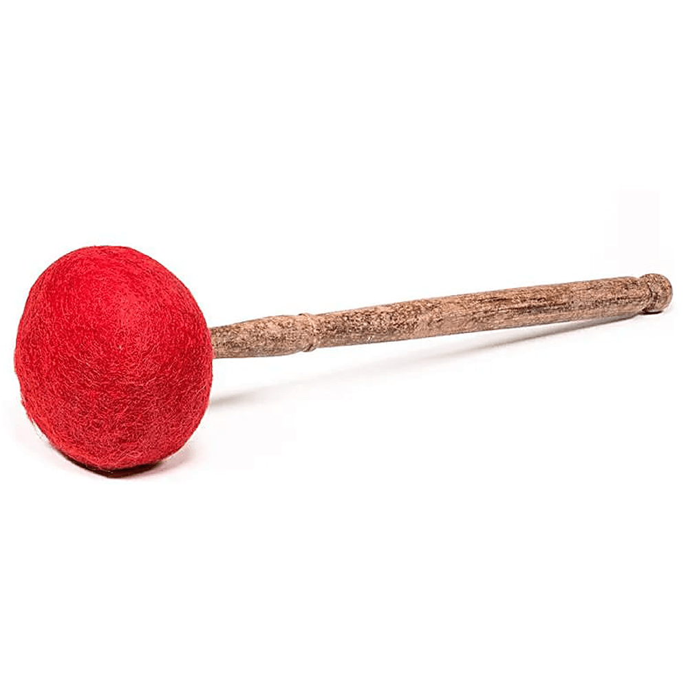 Ραβδι για Singing Bowl - καλυμμένο με κόκκινη τσόχα (felt)  Βάρος: 200 g Διαστάσεις: 34 x 9 cm - mykarma.gr