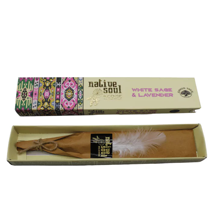 Αρωματικά Στικ: Green Tree Native Soul White Sage (Λευκό Φασκόμηλο) + Lavender (Λεβάντα)  15 g - mykarma.gr