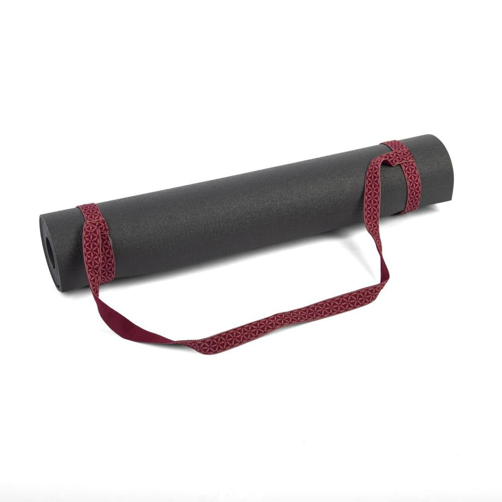 Ιμάντας Μεταφοράς για Στρώμα Yoga - Mat Carry Strap «Flower of Life» - aubergine