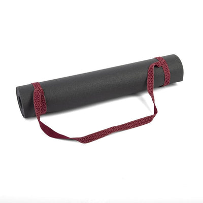 Ιμάντας Μεταφοράς για Στρώμα Yoga - Mat Carry Strap «Flower of Life» - aubergine