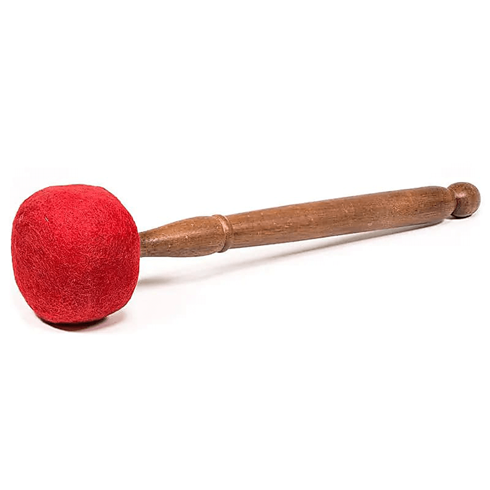 Ραβδι για Singing Bowl - καλυμμένο με κόκκινη τσόχα (felt)  Βάρος: 450 g Διαστάσεις: 38 x 10 cm - mykarma.gr