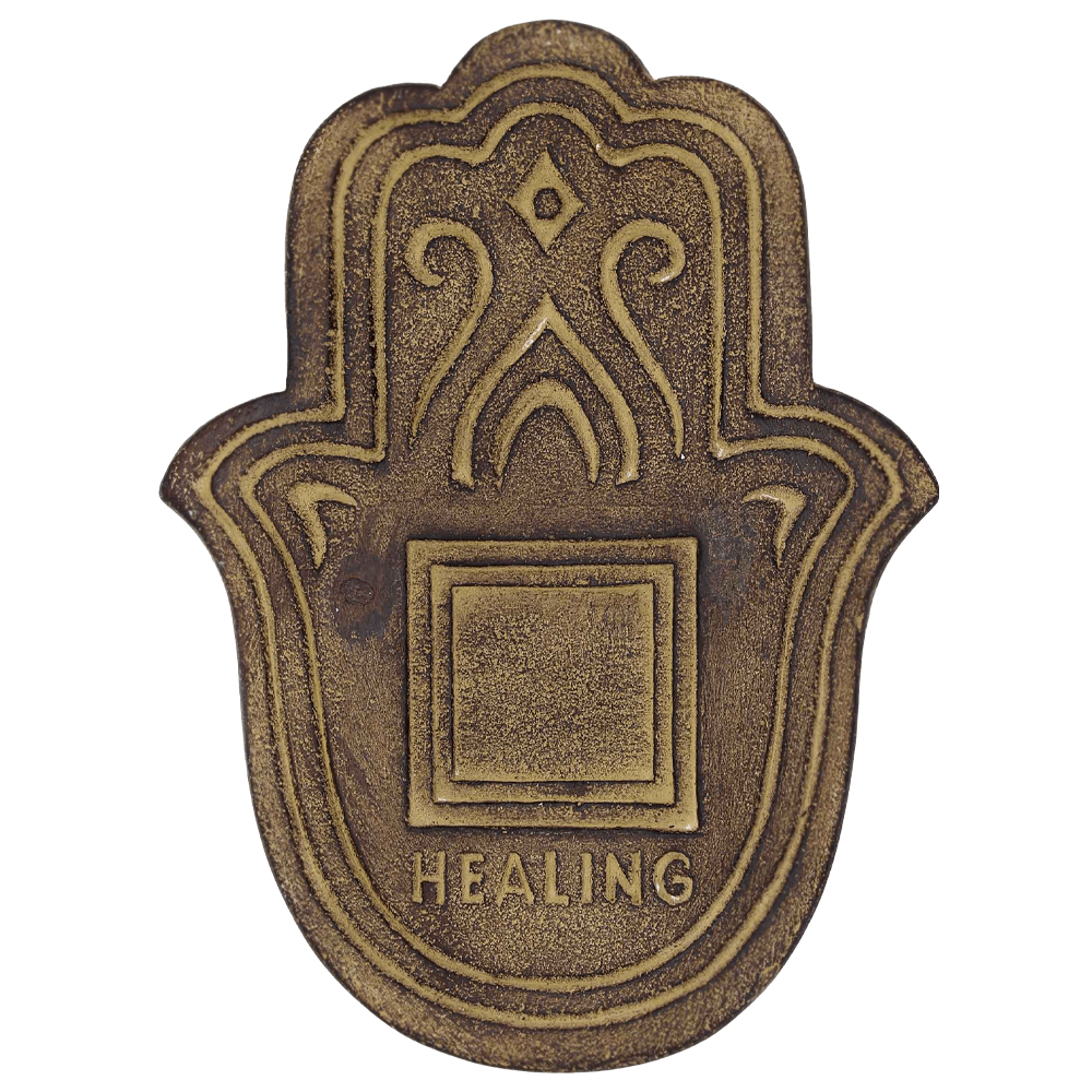 Healling Incense Plate - Βάση Θυμιάματος «Θεραπεία» - αντικέ Διαστάσεις: 23x17x3 εκ - mykarma.gr