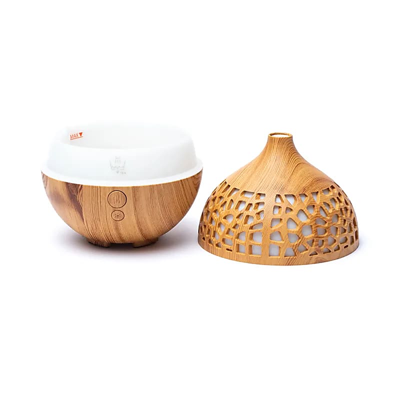 Ultrasonic aroma diffuser “Deco Round”-διαχυτής αρώματος για Αιθέριο έλαιο - καλώδιο USB & Led Περιεκτικότητα: 180ml Μέγεθος: 14.5x12.4x12.4 cm - mykarma.gr