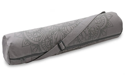Yogistar- Τσάντα για στρώμα γιόγκα 'Basic' cotton - Lotus Mandala - graphit Διαστάσεις: 65 x 14 cm - mykarma.gr