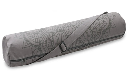 Yogistar- Τσάντα για στρώμα γιόγκα 'Basic' cotton - Lotus Mandala - graphit Διαστάσεις: 65 x 14 cm - mykarma.gr