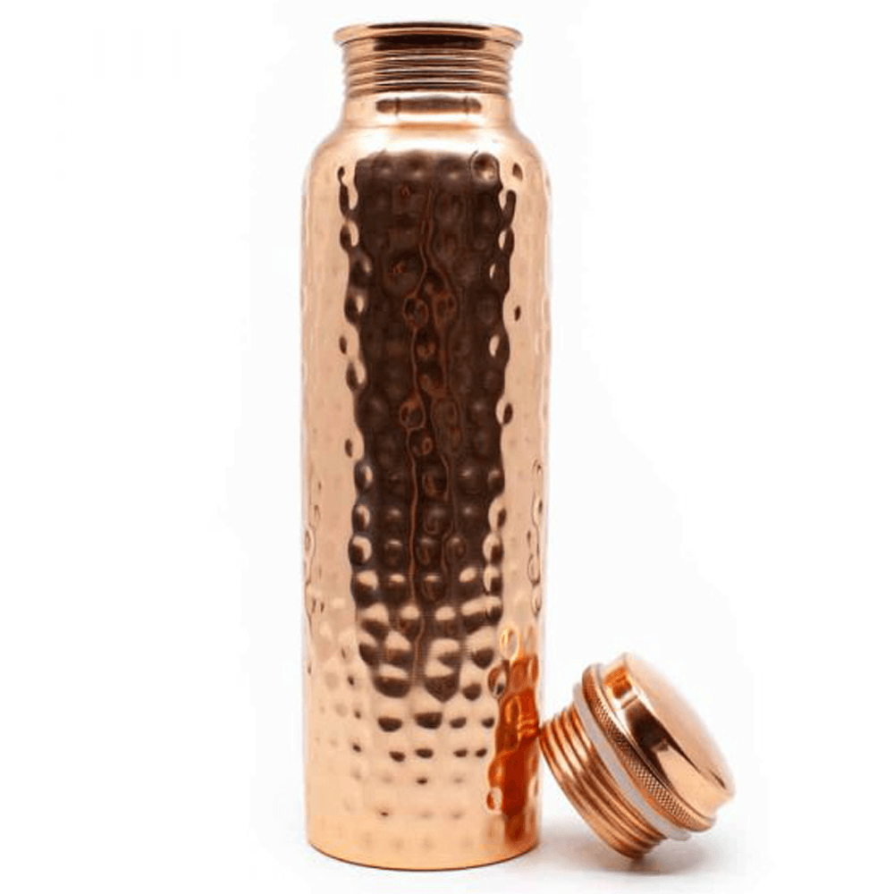 Χάλκινο μπουκάλι με βιδωτό καπάκι - Σφυρήλατο 900ml - mykarma.gr