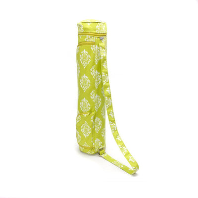 Bodhi Yoga Asana Mat Bag Maharaja - Τσάντα Μεταφοράς για στρώμα “Shimla” - βαμβάκι - lime green Διαστάσεις 60 cm - mykarma.gr