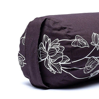 Στρογγυλό μαξιλάρι Bolster - Lotus Plant - Οργανικό βαμβάκι με γέμιση φαγόπυρο Διαστάσεις: 60 × 16 εκ  2300 γρ - mykarma.gr