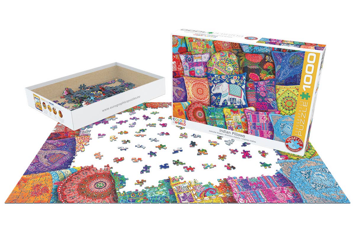 Παζλ 1000 Τεμαχίων - Puzzle “Indian Pillows” Τεχνολογία: Smart-Cut™