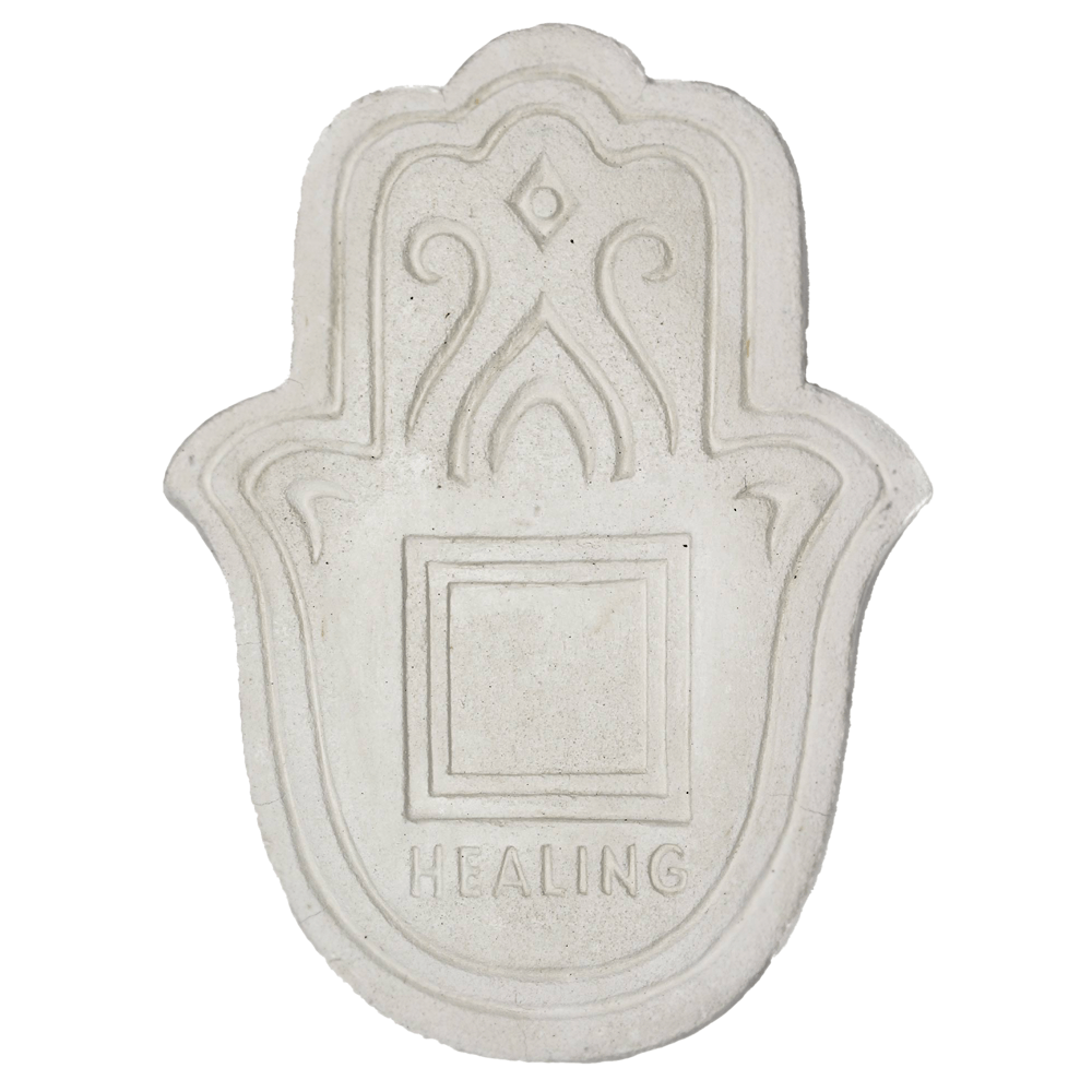 Healling Incense Plate - Βάση Θυμιάματος «Θεραπεία» - λευκή Διαστάσεις: 23x17x3 εκ - mykarma.gr
