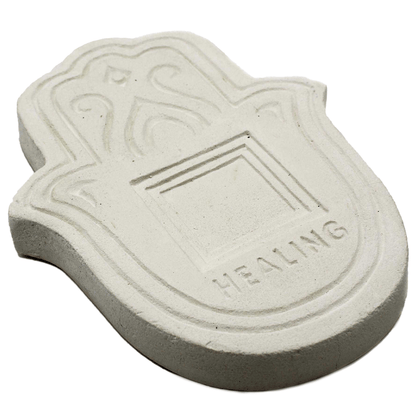 Healling Incense Plate - Βάση Θυμιάματος «Θεραπεία» - λευκή Διαστάσεις: 23x17x3 εκ - mykarma.gr