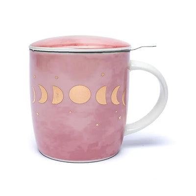 Ενα υπέροχο δώρο! Tea Infuser - Κούπα “Moon Phases” Υλικό: Πορσελάνη Περιεκτικότητα: 400ml - mykarma.gr