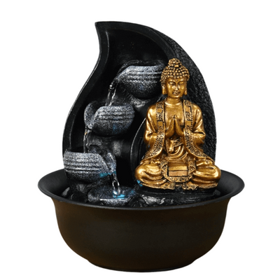 Συντριβάνι «Buddha Praya» με Φωτάκι LED & χρωματική παραλλαγή Διαστάσεις: 20 x 20 x 22 εκ - mykarma.gr