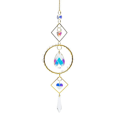Suncatcher (Ηλιοπαγίδα) - Κρύσταλλοι Feng Shui - Καρδιές με κρυστάλλινη διακόσμηση Διαστάσεις: 40 εκ - mykarma.gr