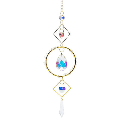 Suncatcher (Ηλιοπαγίδα) - Κρύσταλλοι Feng Shui - Καρδιές με κρυστάλλινη διακόσμηση Διαστάσεις: 40 εκ - mykarma.gr