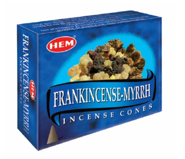 HEM Αρωματικοί Κώνοι – Άρωμα Λιβάνι Μύρο (Frankincense Myrrh) – 10 Κώνοι