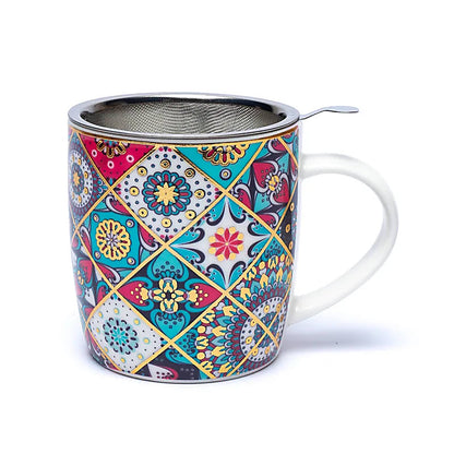 Ενα υπέροχο δώρο! Tea Infuser-Κούπα Oriental Υλικό: Πορσελάνη Περιεκτικότητα: 400ml - mykarma.gr