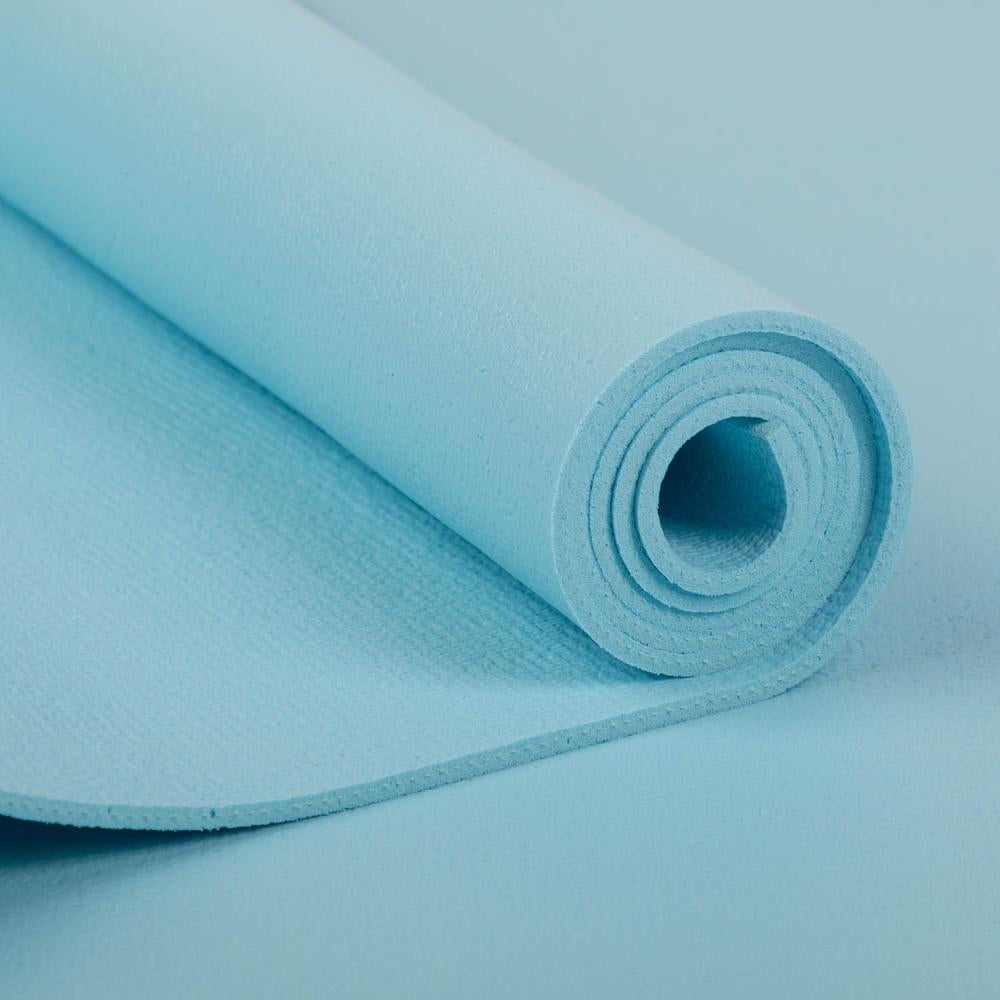 Bodhi στρώμα γιόγκα Premium Rishikesh PVC με δύο ελαστικούς ιμάντες - light blue  183 x 60 cm, 4.5 mm - mykarma.gr