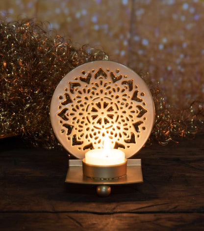 Ανατολίτικο Κηροπήγιο για Ρεσώ «Καρδιά Μάνταλα» Ύψος: 11,5 εκ - mykarma.gr