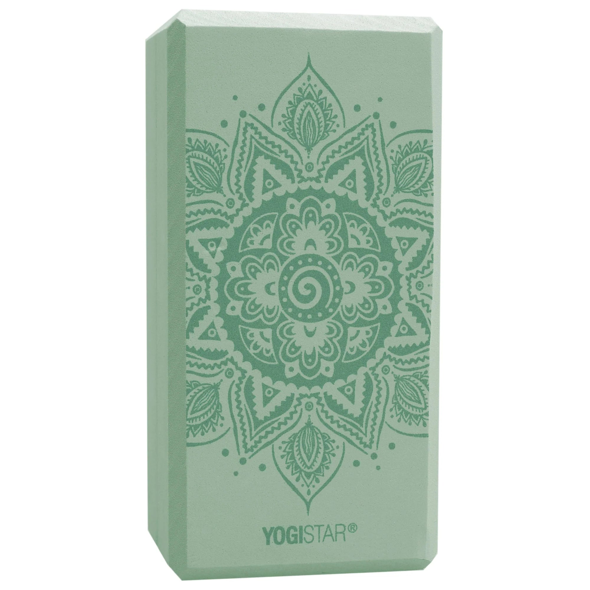 Yogistar - Yoga & Pilates Basic block 'Spiral Mandala', velvet mint Διαστάσεις: 22 cm x 11 cm x 7.4 cm Βάρος: 175 g