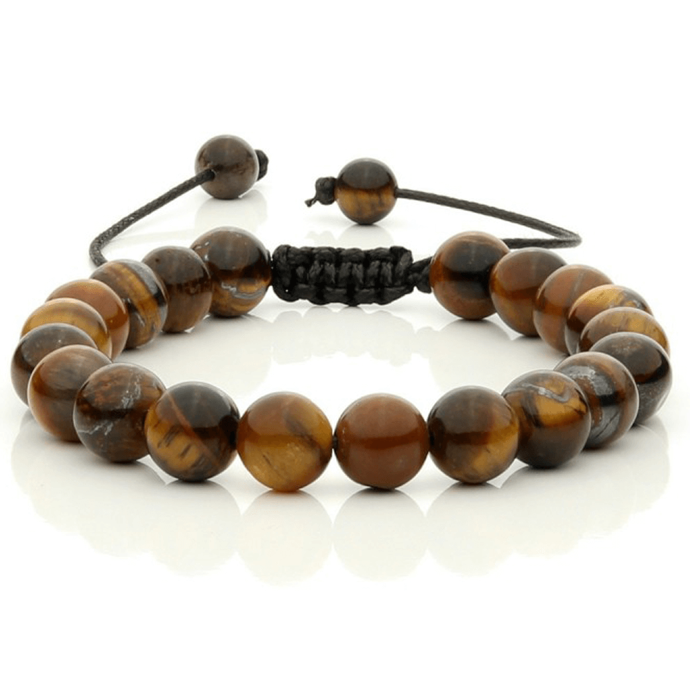 Βραχιόλι από Tiger Eye - Ελαστικό Διαστάσεις χάντρας: 0,8 cm - mykarma.gr