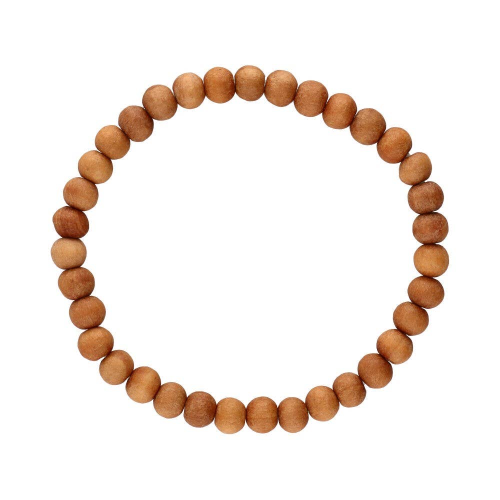 Βραχιόλι από Σανταλόξυλο (Sandalwood) Χάντρες: 6mm - mykarma.gr