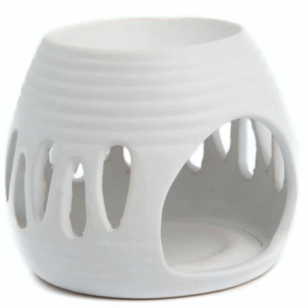 Oil Burner Κεραμικός Καυστήρας - Λευκό Διαστάσεις: 9.5x9.5x8cm - mykarma.gr