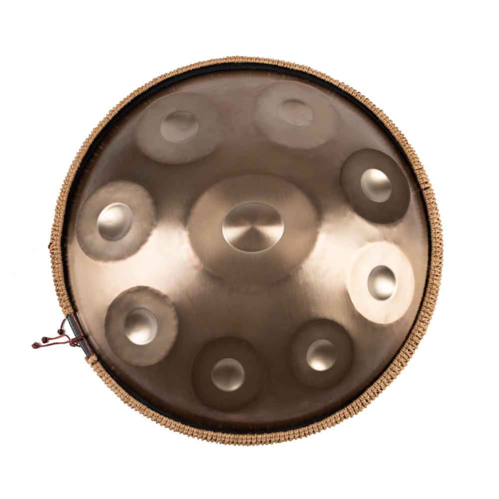 Handpan Musical Instrument - Κρουστό μουσικό όργανο από ανοξείδωτο ατσάλι με Βάση & θήκη Μεταφοράς 440 Hz 9 tones D minor Διάμετρος: 56 cm - mykarma.gr