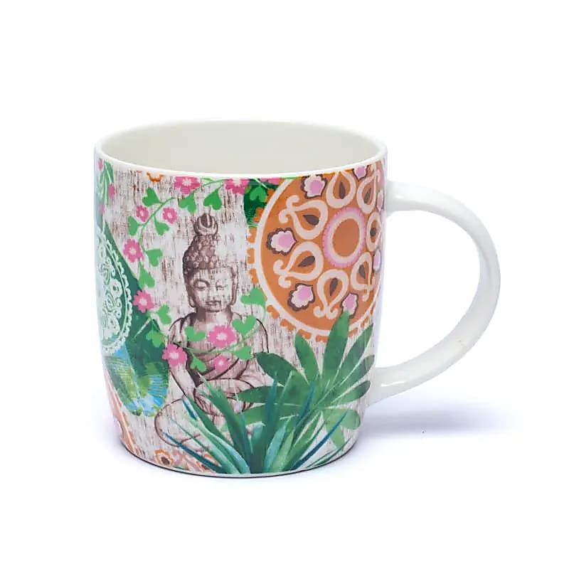 Ενα υπέροχο δώρο! Tea Infuser - Κούπα «Buddha Paradise» - Πορσελάνη 400 ml - mykarma.gr
