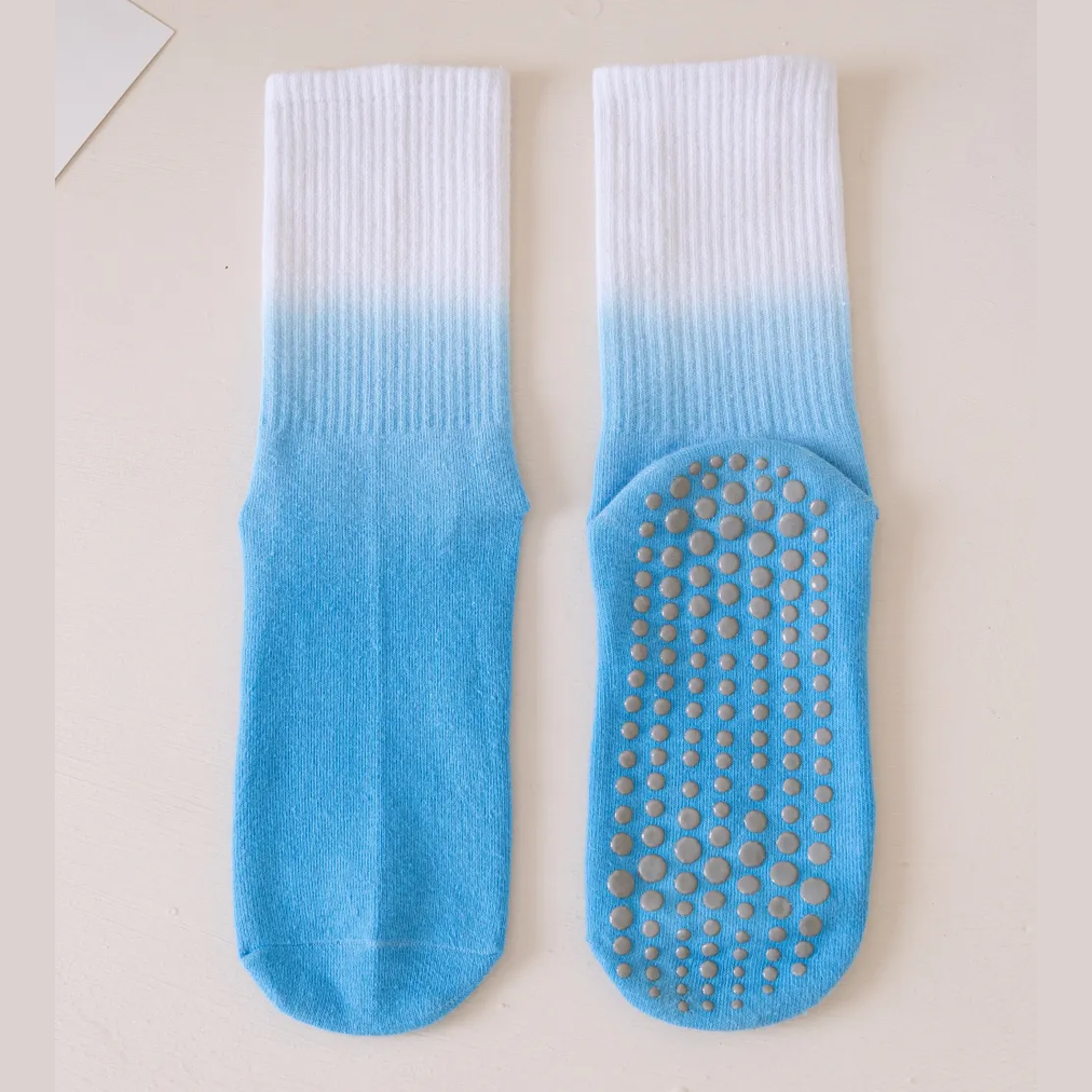 Αντιολισθητικές Ψηλές Κάλτσες - Gradient Non-Slip Socks – Yoga & Pilates - ποικιλία χρωμάτων  No 37-43 - mykarma.gr