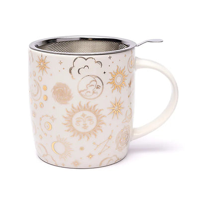 Ενα υπέροχο δώρο! Tea Infuser - Κούπα «Αστρολογία» - Πορσελάνη    400 ml - mykarma.gr
